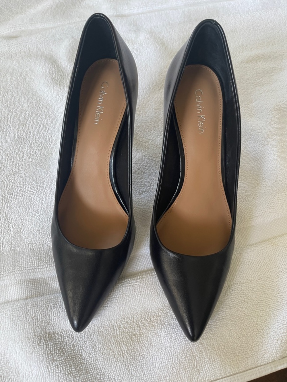 Black Leather Pumps